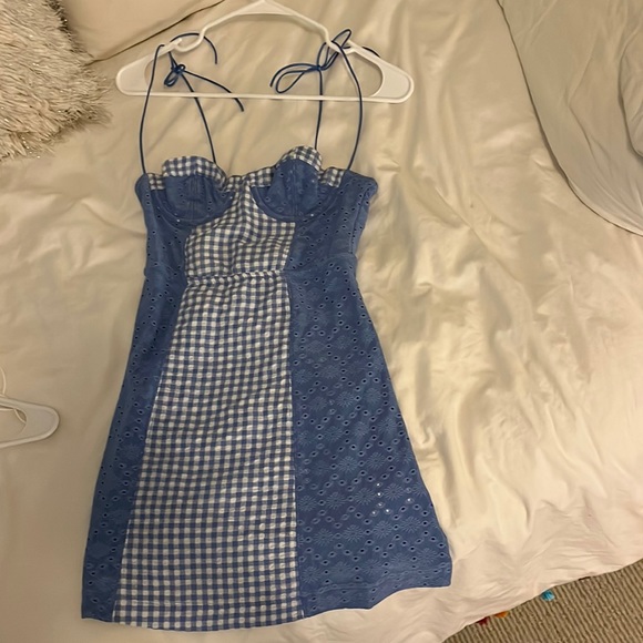 Urban Outfitters Dresses & Skirts - Urban Outfitter Blue Gingham mini dress only worn once